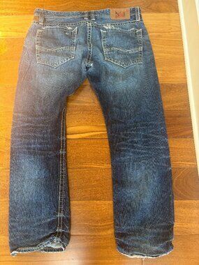 Men's Rivet De Cru Y2K Japanese jeans with heavy contrast stitching